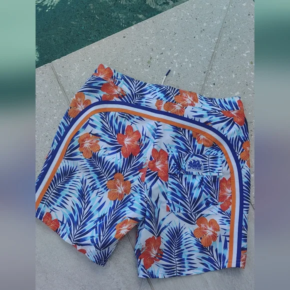 Sundek Tropical Floral Men's Swim Shorts Size 32 - Picture 5 of 8